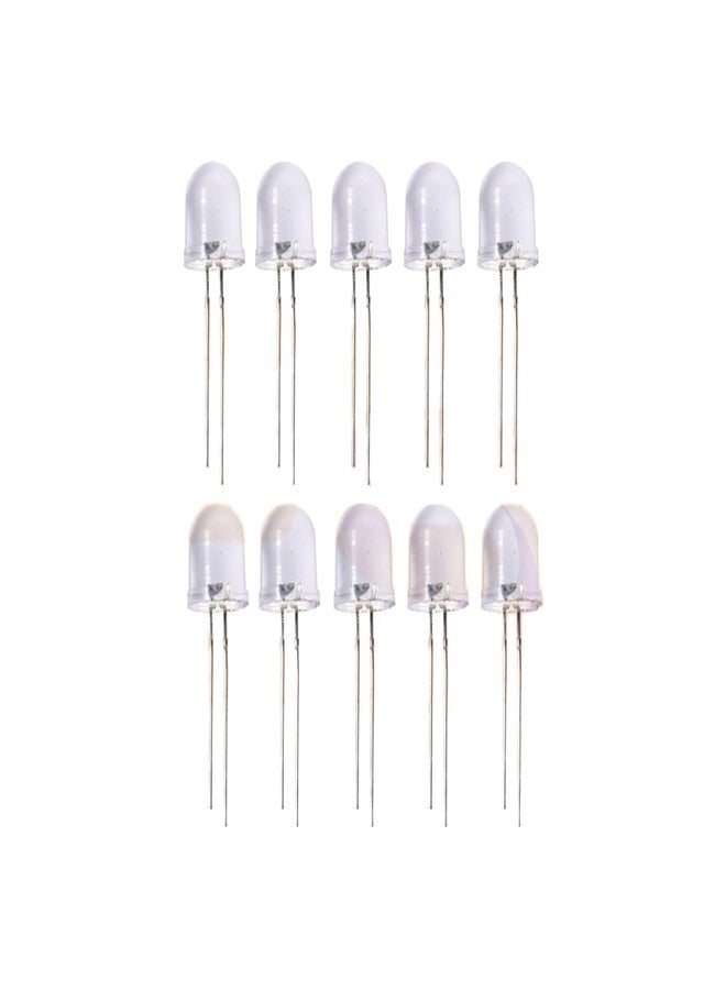 إلكترونيك سبايسس مصابيح LED بيضاء باردة فائقة السطوع مقاس 10 مم، مزودة بدبابيس مزدوجة، عبوة من 10 قطع - Image 1